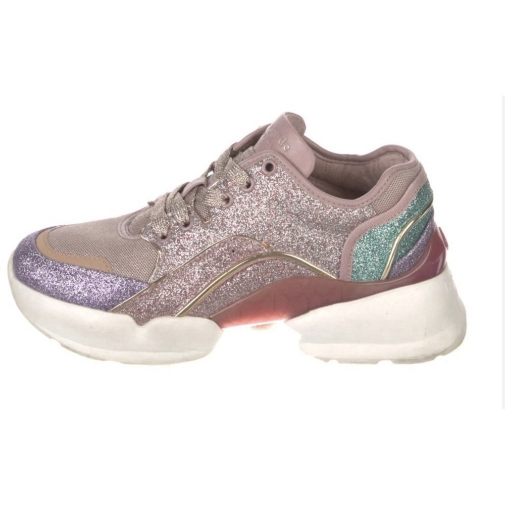 Kate Spade New York Cloud Sneakers Conch Shell Size 5.5 Multicolor Glitter
